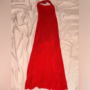 WHITE FOX BOUTIQUE RED HIGH NECK BACKLESS MINI DRESS SIZE XS